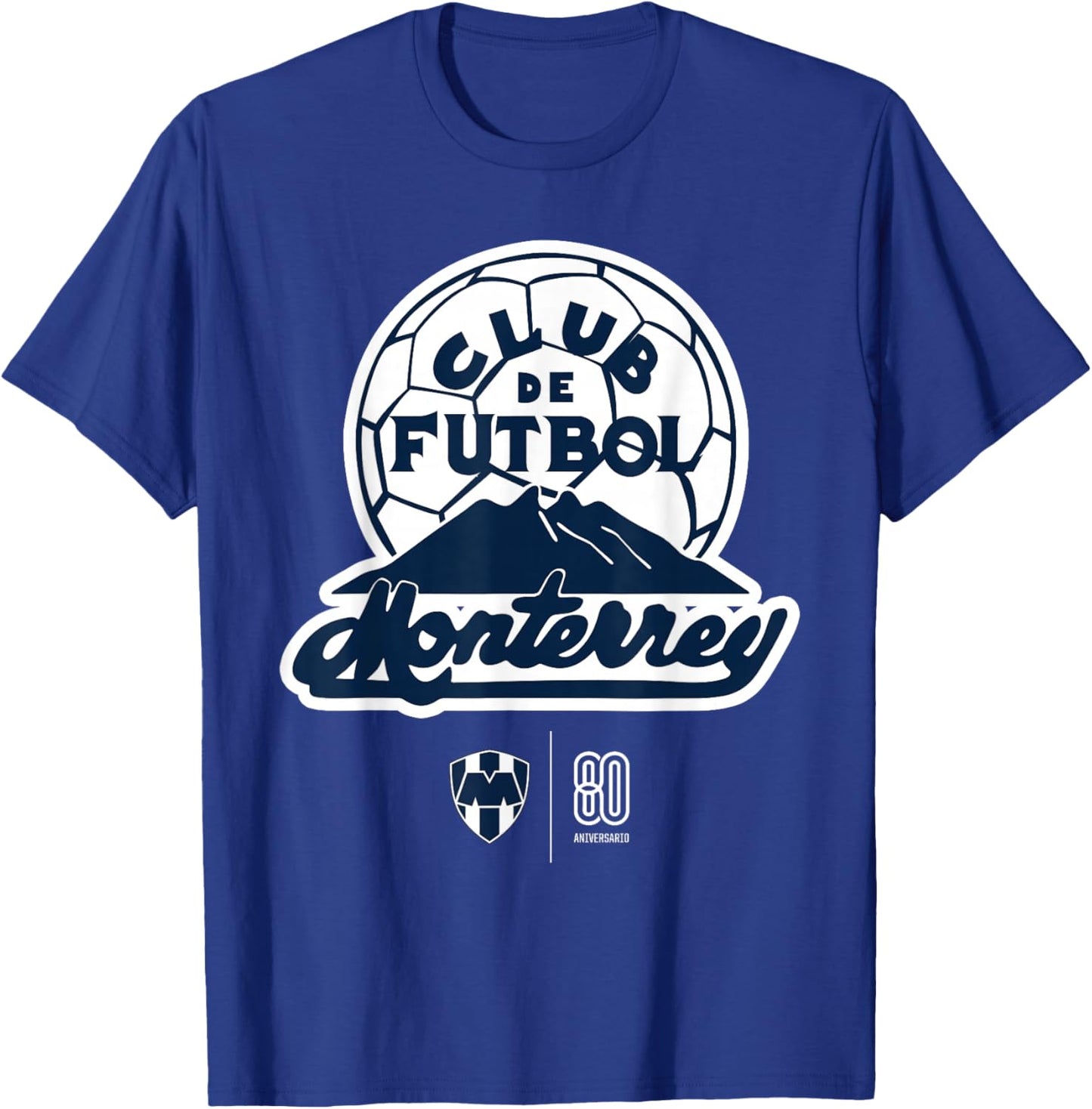 Rayados de Monterrey 80th Anniversary T-Shirt - T-Shirt | Royal