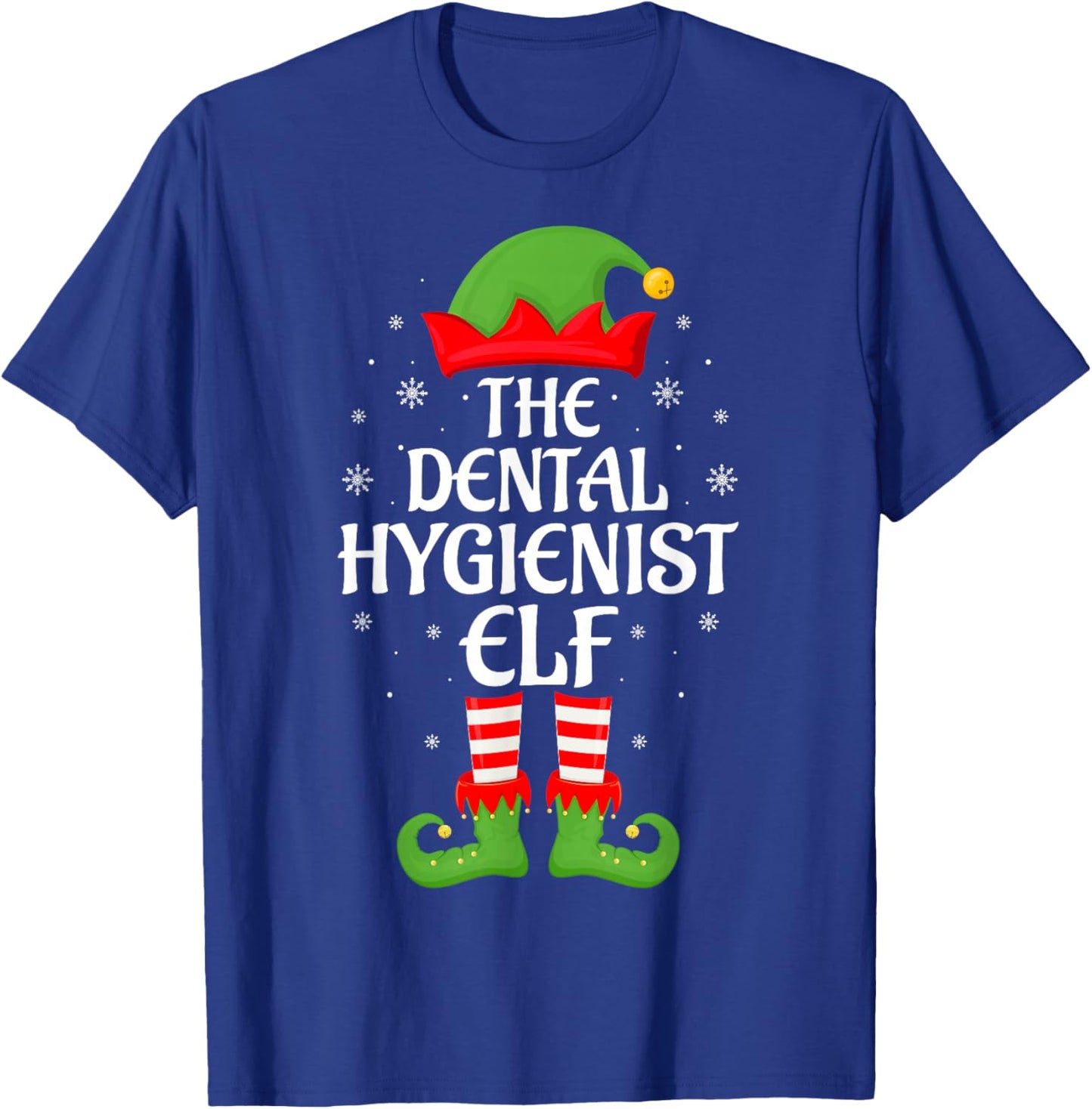 Dental Hygienist Elf Family Matching Elf Squad Christmas T-Shirt - T-Shirt | Royal