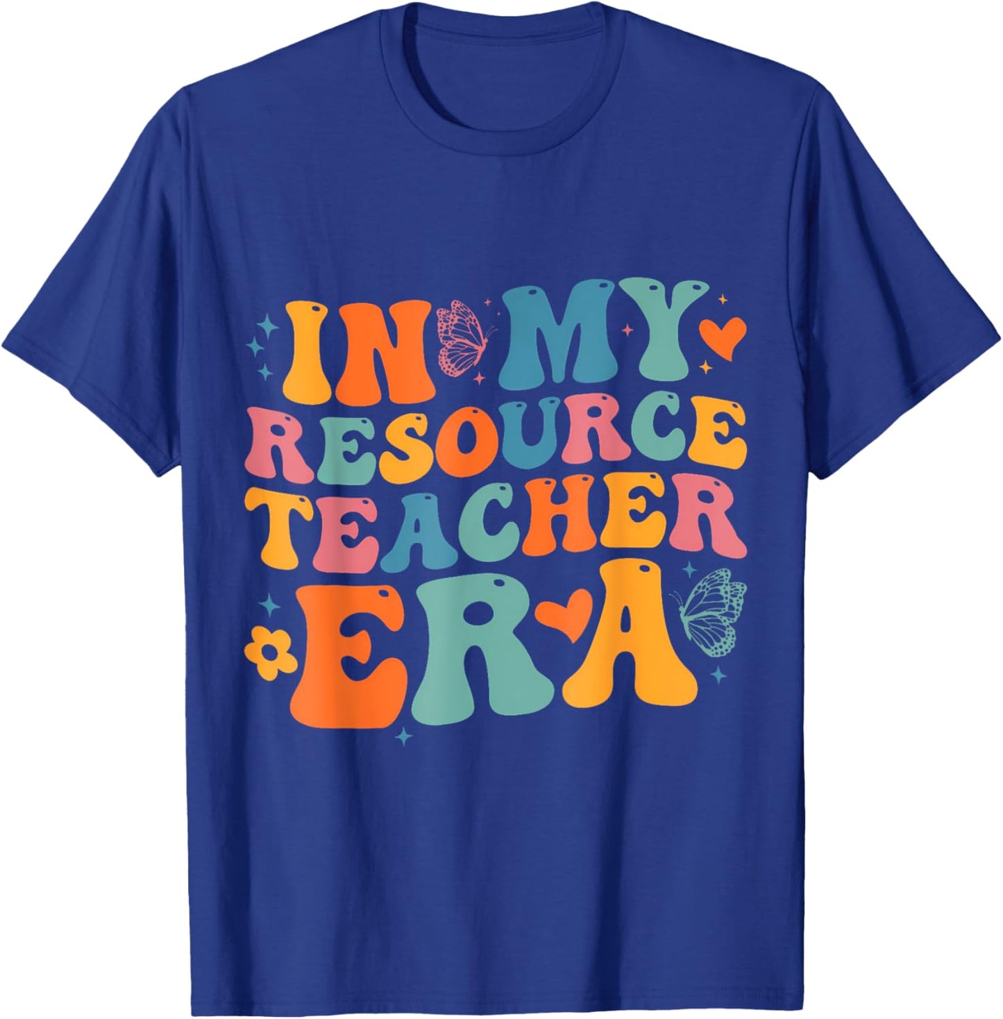 Groovy In My Resource Teacher Era Funny Men Women T-Shirt - T-Shirt | Royal
