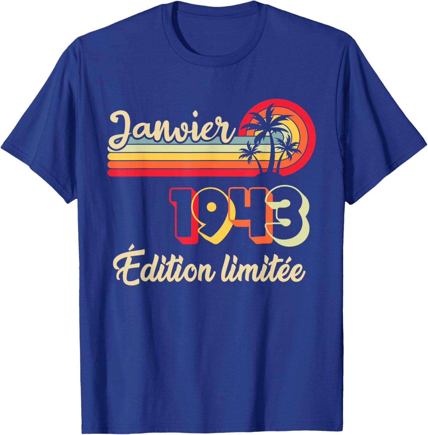 January 1943 83 Years Birthday Gift Man January 1943 T-Shirt - T-Shirt | Royal