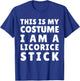 Funny Licorice Stick Costume Halloween Mardi Gras Carnival T-Shirt - T-Shirt | Royal