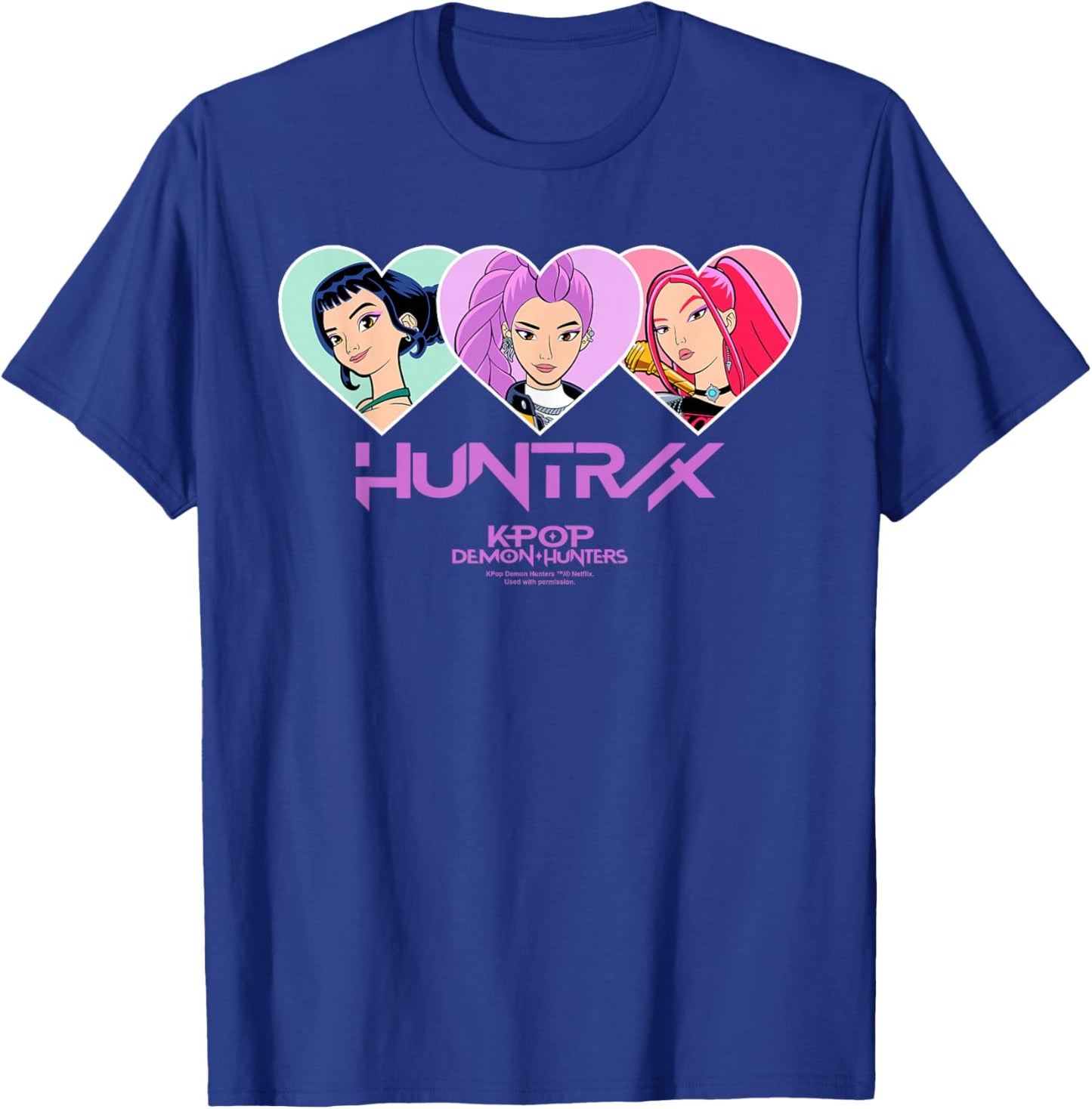 Kpop Demon Hunters Huntrix Hearts T-Shirt - T-Shirt | Royal