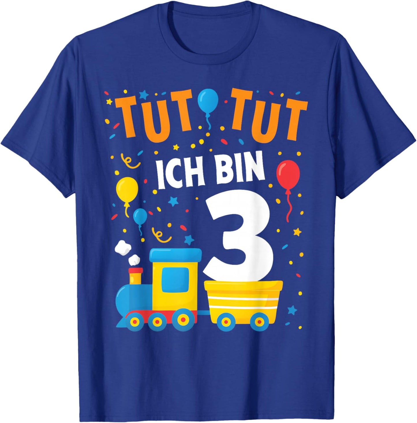 3rd Birthday Train Railway Locomotive Boy 3 Birthday T-Shirt - T-Shirt | Royal