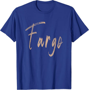 Fargo North Dakota Vintage Elegant Design T-Shirt - T-Shirt | Royal