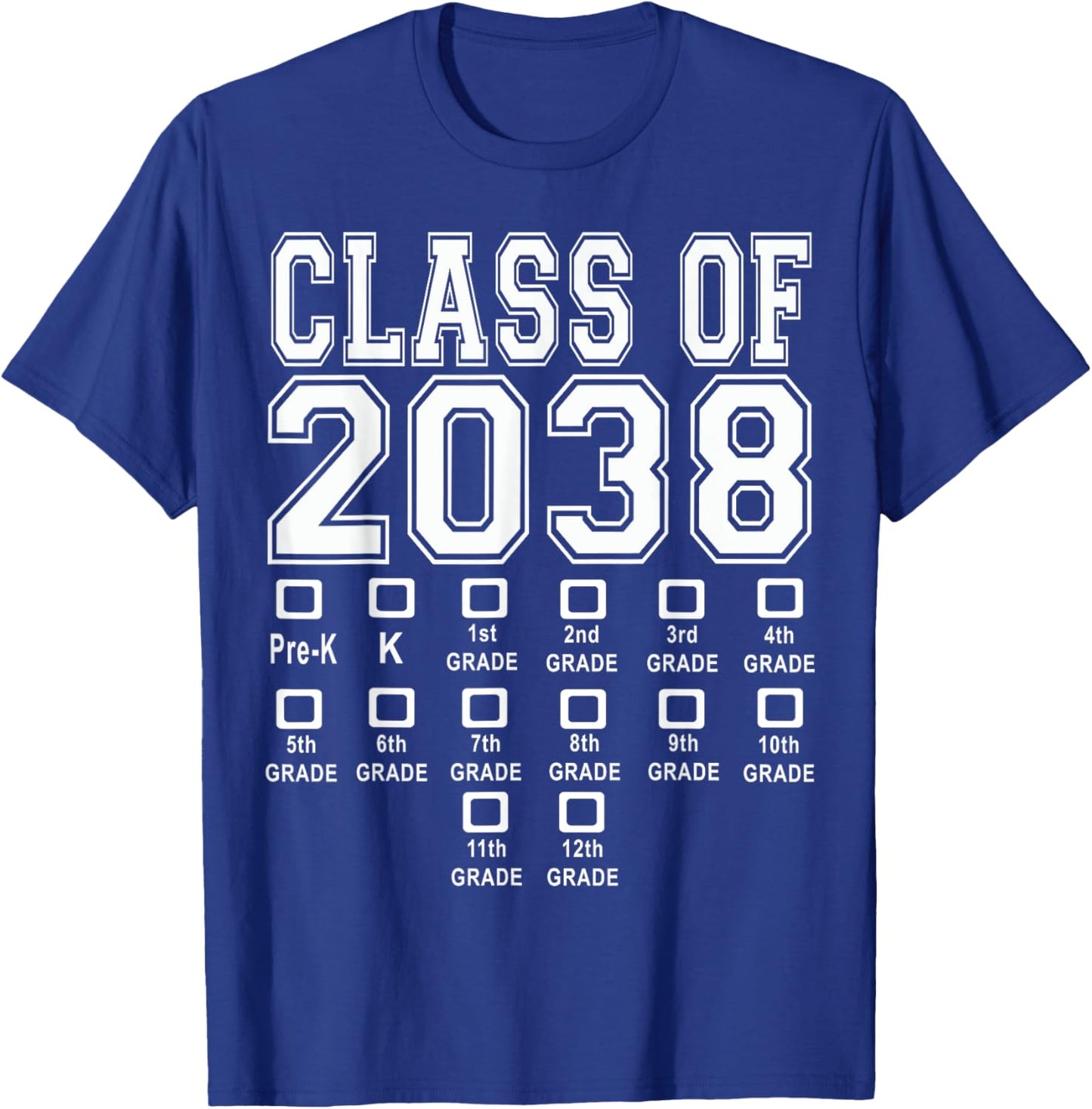 Class of 2038 grow with me T-Shirt - T-Shirt | Royal