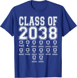 Class of 2038 grow with me T-Shirt - T-Shirt | Royal