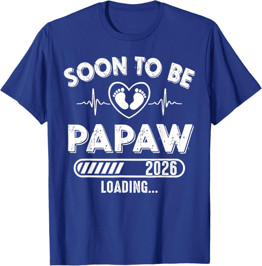 Soon to Be Papaw Est 2026 New Dad Father First Time T-Shirt - T-Shirt | Royal