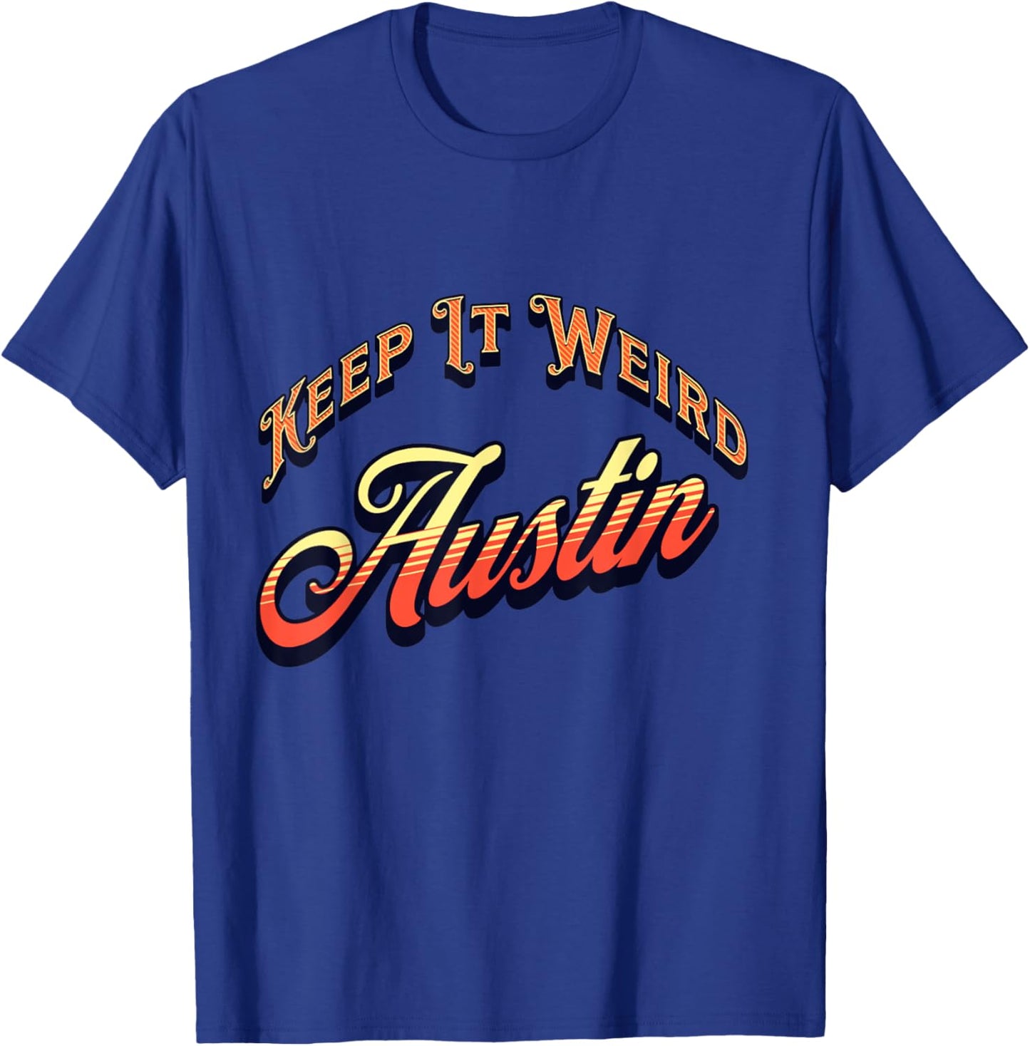 Vintage Austin, Texas Keep It Weird Sunset T-Shirt - T-Shirt | Royal