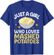 Mashed Potato Art Girls Thanksgiving Mashed Potato T-Shirt - T-Shirt | Royal