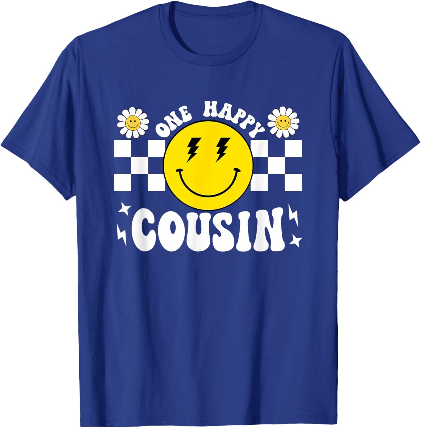 One Happy Dude Cousin 1st Birthday Family Matching T-Shirt - T-Shirt | Royal