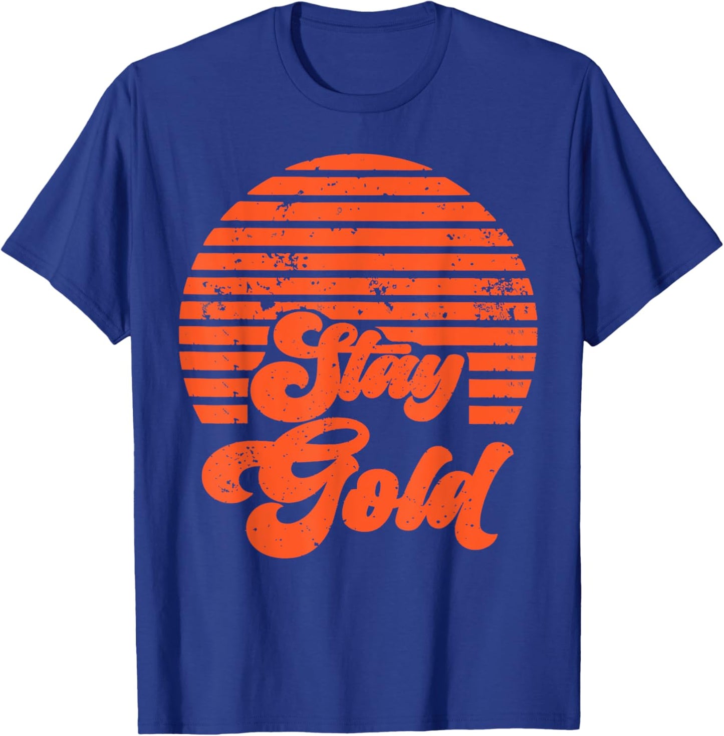 Stay Gold Vintage 80s Retro Men Women T-Shirt - T-Shirt | Royal