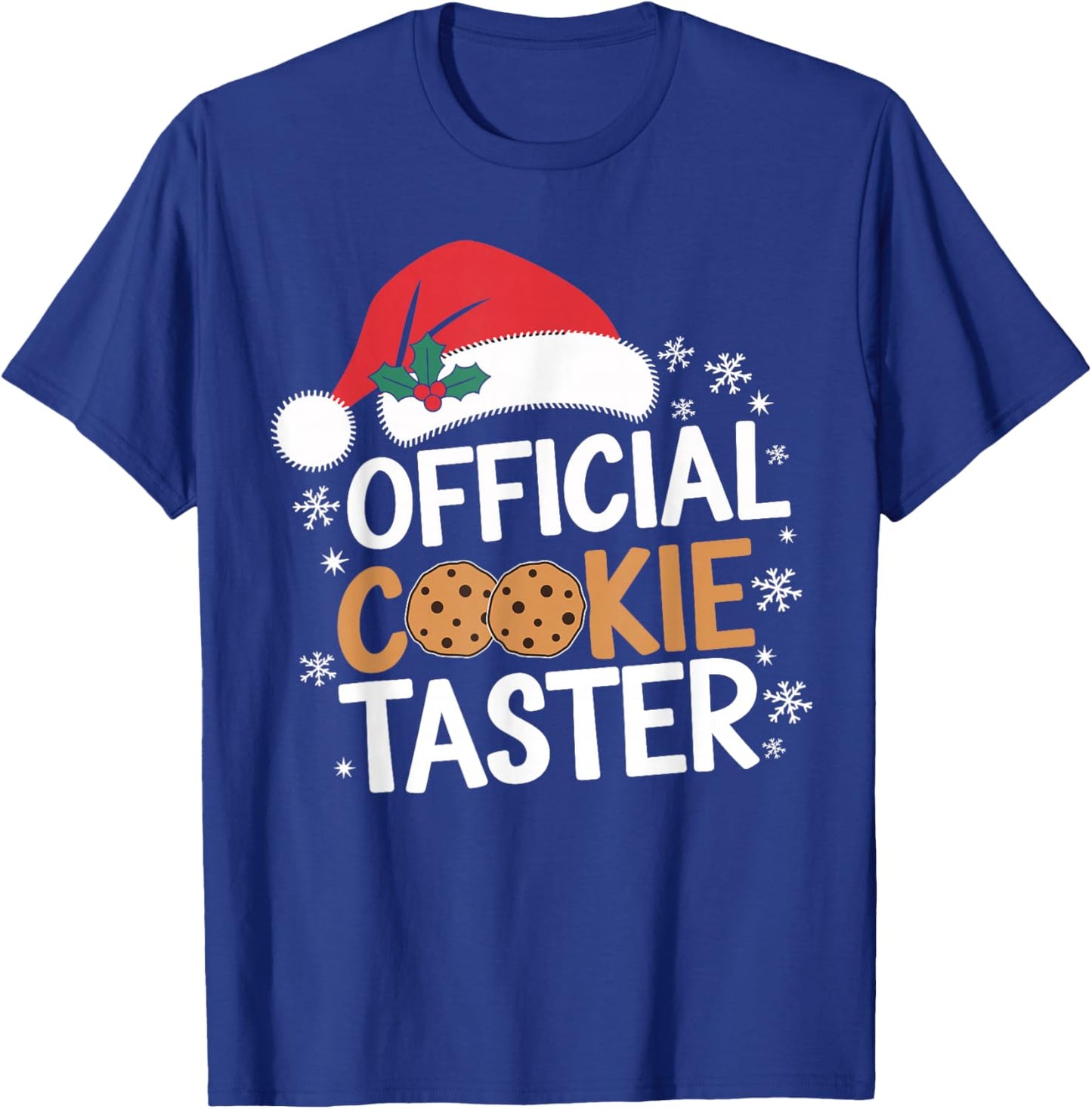 Official Cookie Tester Funny Christmas Taster Baking Crew T-Shirt - T-Shirt | Royal