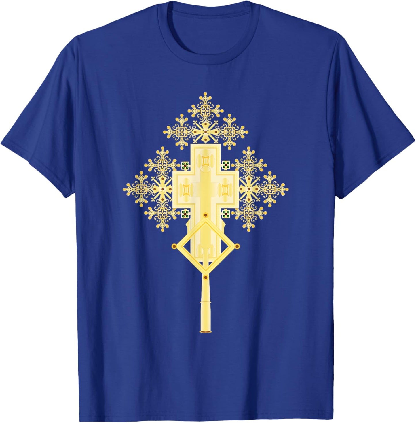 Ethiopian Christian Art Christ in Glory Ethiopian Cross T-Shirt - T-Shirt | Royal