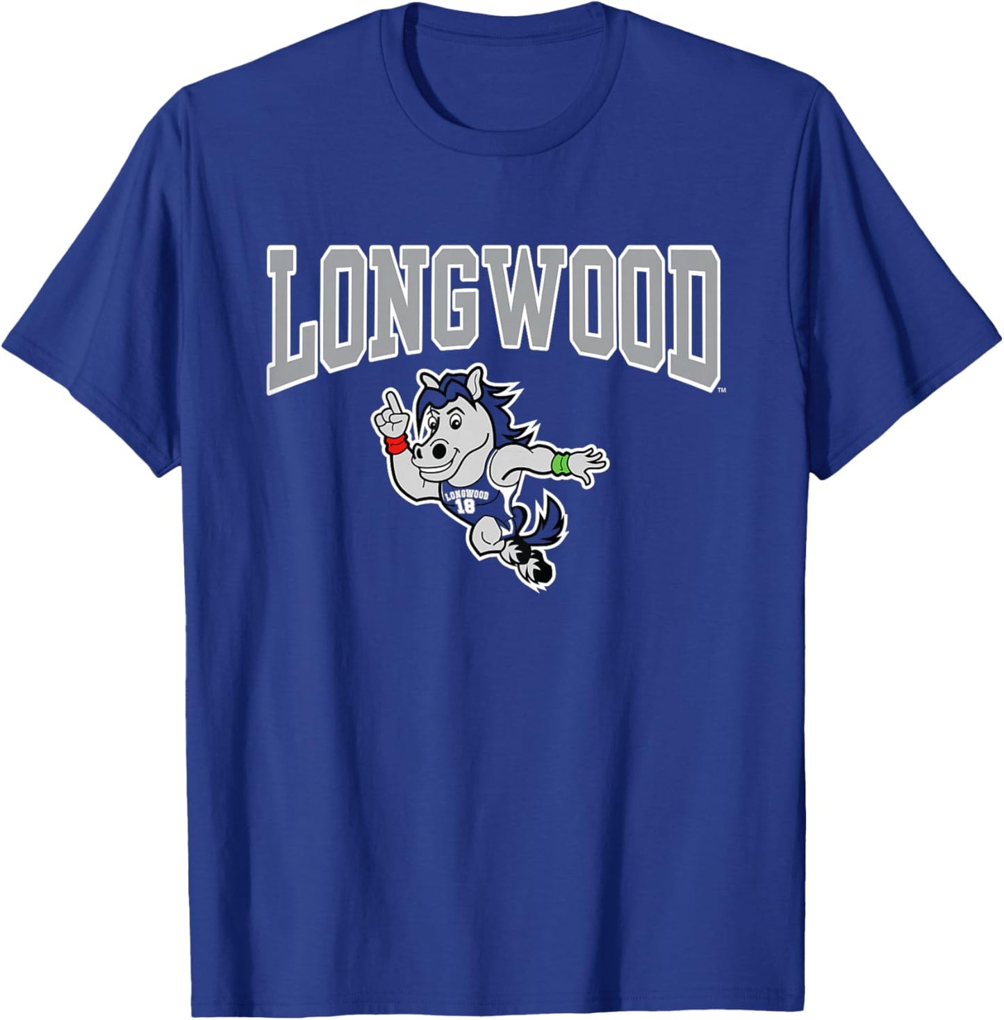 Kids Longwood Lancers Kids Elwood Mascot Navy Officially Licensed T-Shirt - T-Shirt | Royal