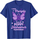 I wear Purple for my Poppy Alzheimer's Awareness Butterfly T-Shirt - T-Shirt | Royal