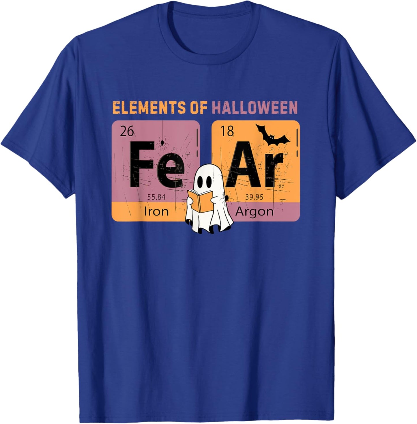 Elements Of Halloween FeAr Periodically Halloween Chemistry T-Shirt - T-Shirt | Royal