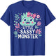 Kids Little Sassy Monster Halloween Costumes Toddler Girls T-Shirt - T-Shirt | Royal