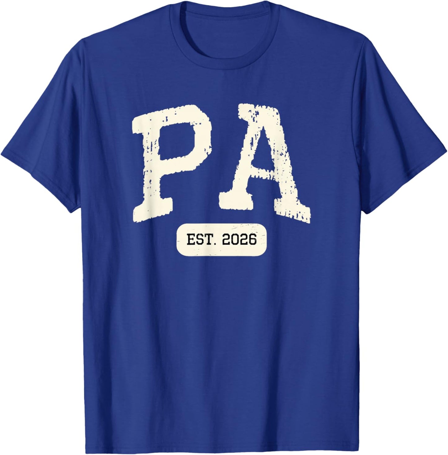 New Pa Est 2026 1st First Time Pregnancy Announcement T-Shirt - T-Shirt | Royal