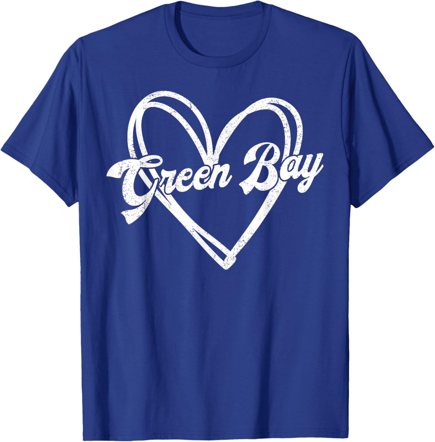 Green Bay Heart Women Girl Kid T-Shirt - T-Shirt | Royal