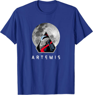 NASA Artemis II Mission Moon T-Shirt - T-Shirt | Royal