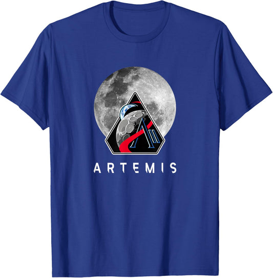 NASA Artemis II Mission Moon T-Shirt - T-Shirt | Royal