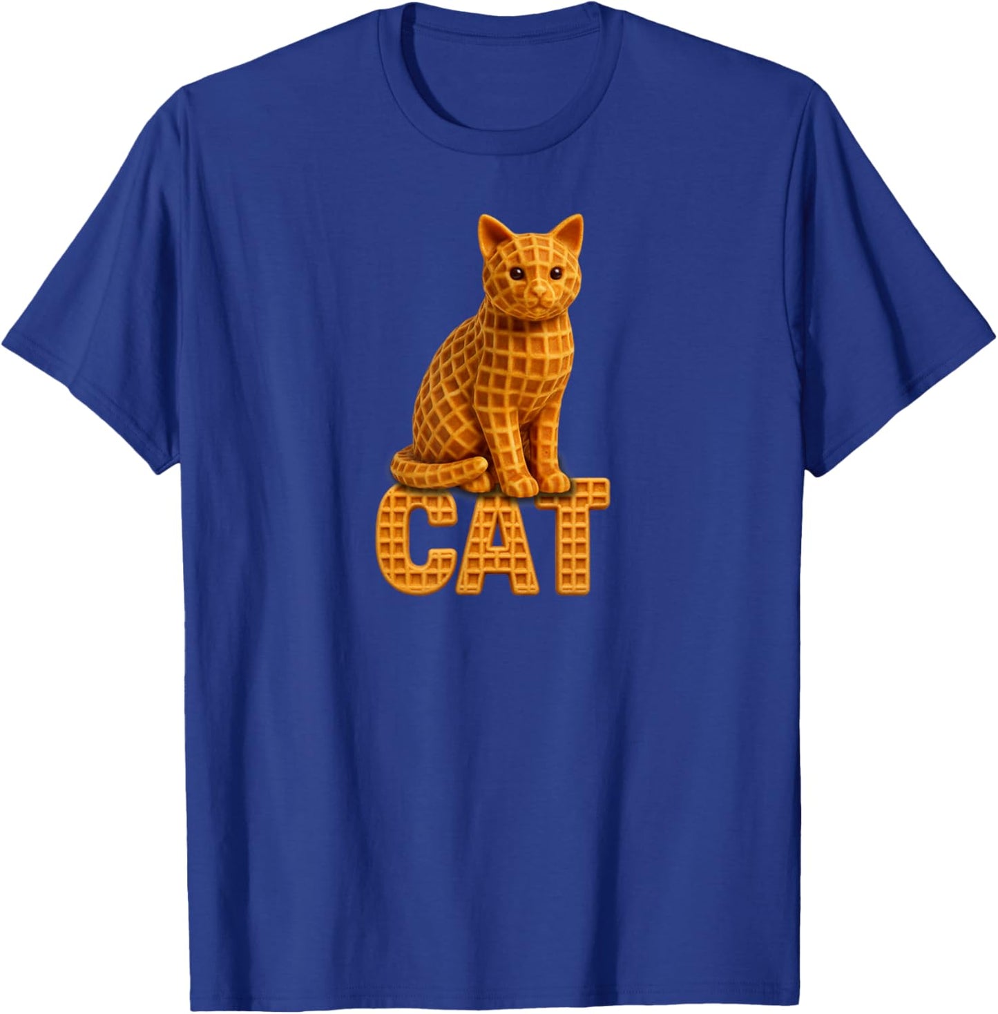 Waffle Cat Funny Kids Men Women T-Shirt - T-Shirt | Royal