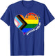 Be Yourself Proud LGBTQ Ally Pride Equality Rainbow Heart T-Shirt - T-Shirt | Royal