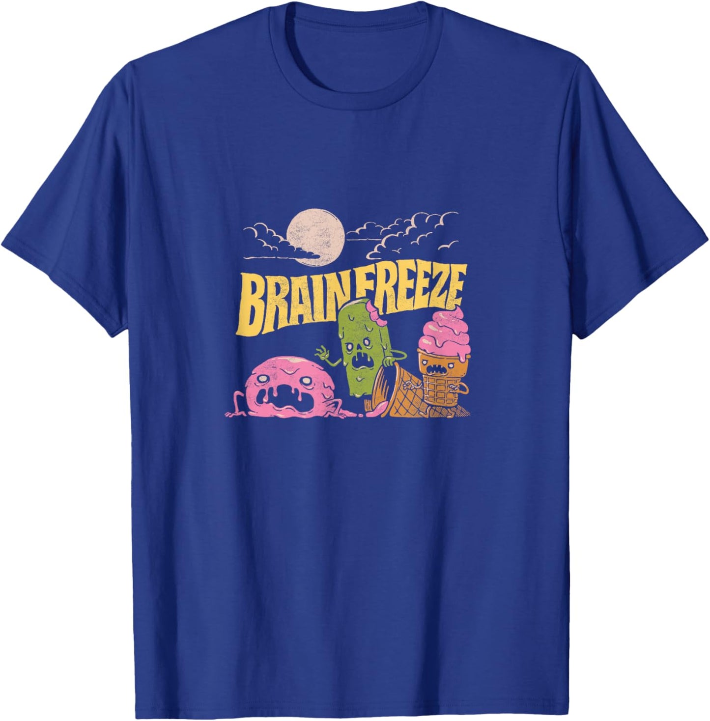 Threadless Dfonseca Brain Freeze Graphic T-Shirt - T-Shirt | Royal