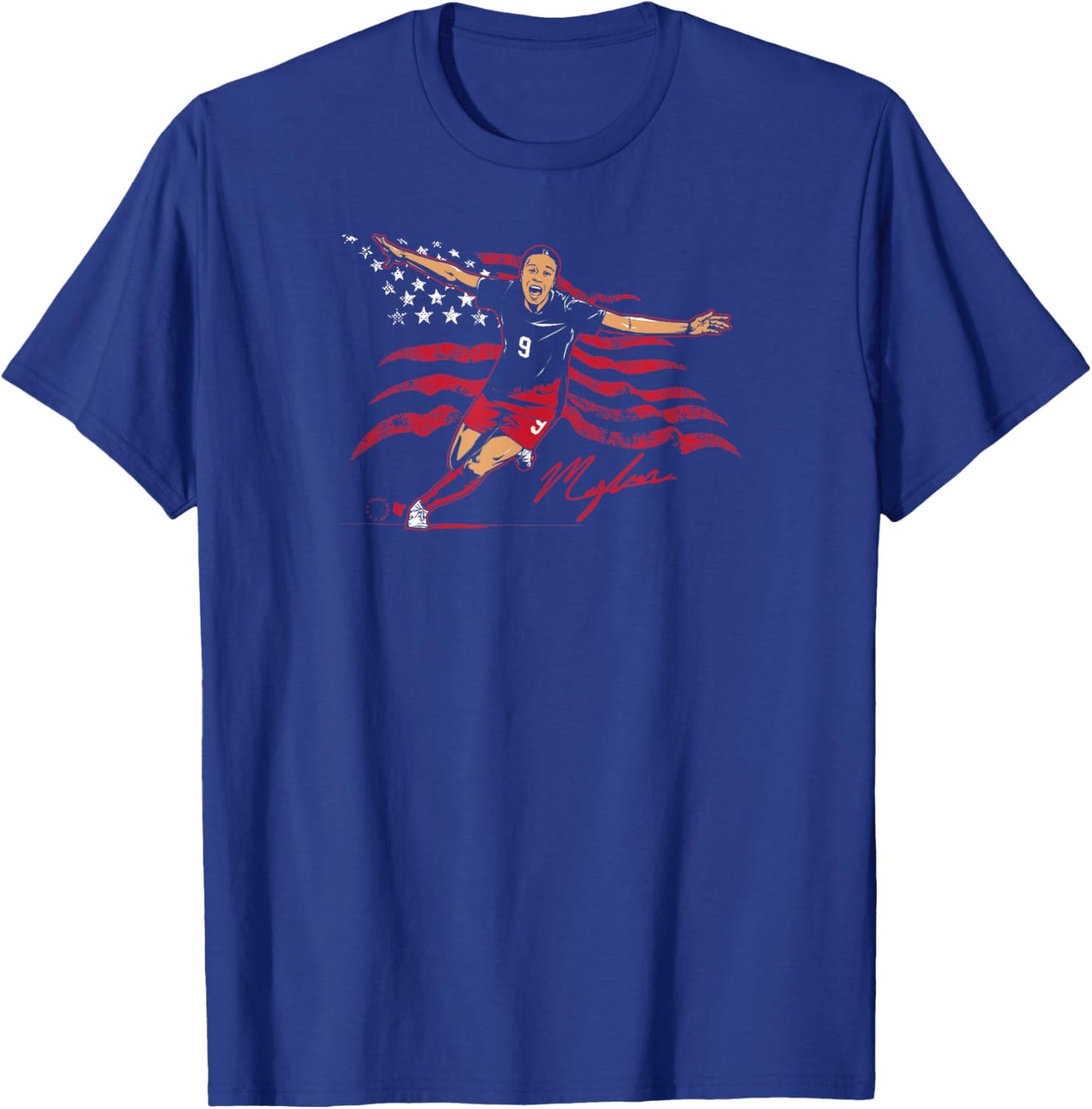 Mallory Swanson: Golden Goal - USA Soccer T-Shirt - T-Shirt | Royal