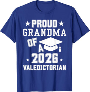 Proud Grandma of A 2026 Valedictorian Graduation Graduate T-Shirt - T-Shirt | Royal