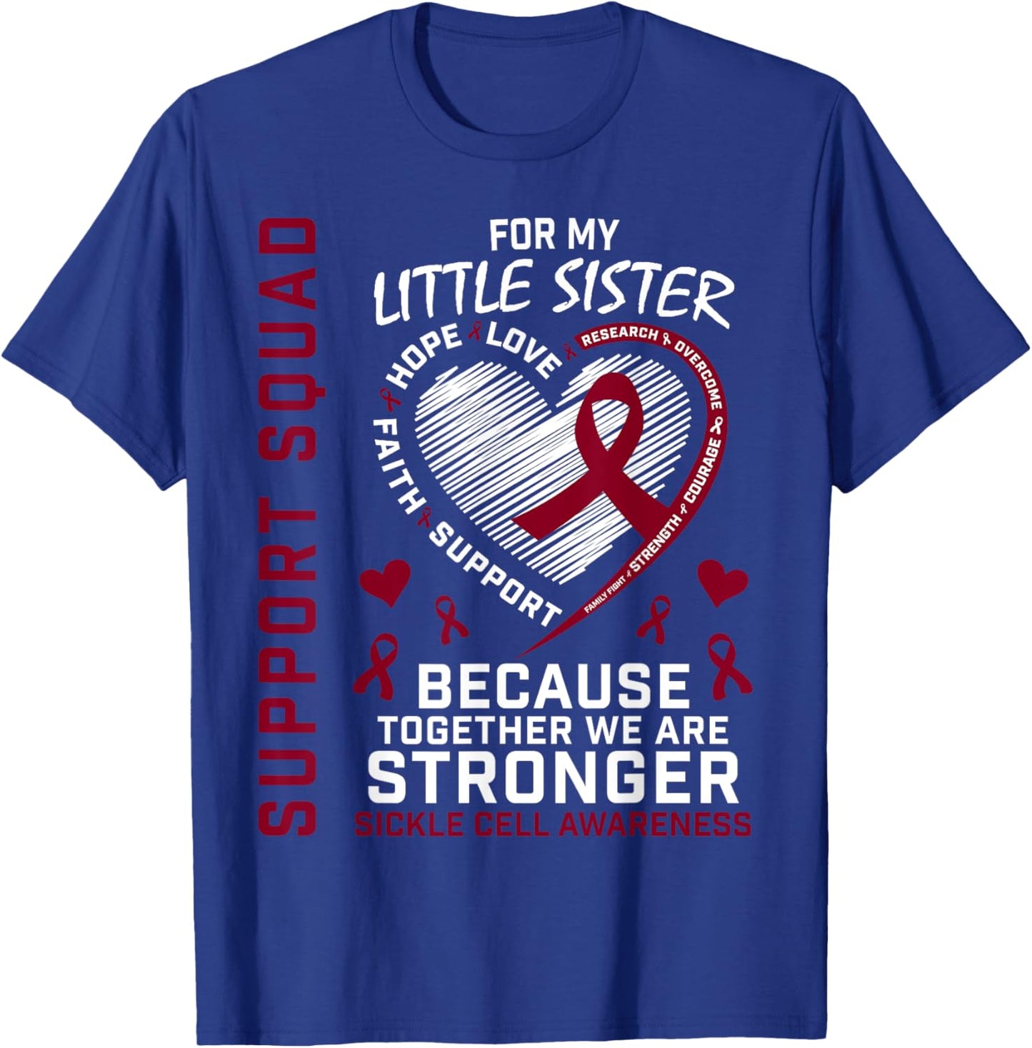 Sickle Cell Awareness Shirt Little Sister Group Shirts T-Shirt - T-Shirt | Royal