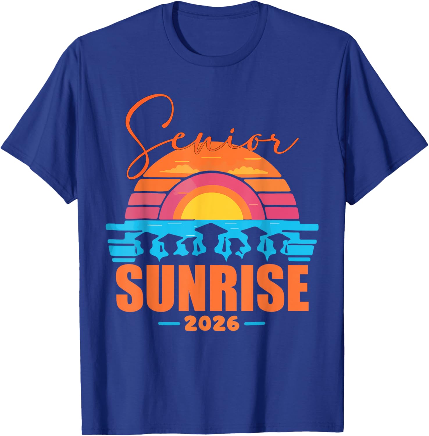 Vintage SENIOR SUNRISE 2026 Seniors of class graduation T-Shirt - T-Shirt | Royal