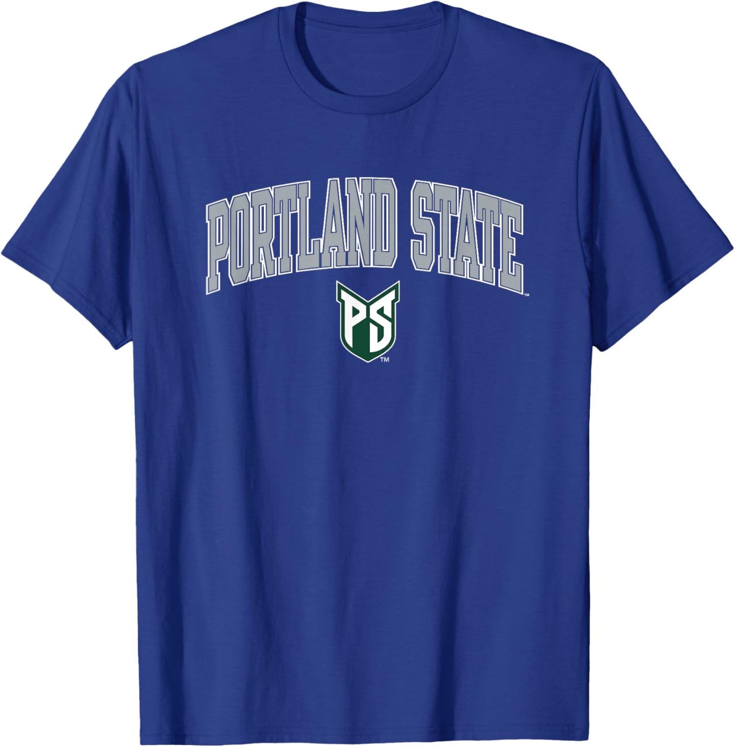 Portland State Vikings Arch Over Green Officially Licensed T-Shirt - T-Shirt | Royal