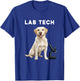 Funny Lab Tech Design featuring a Labrador Dog for Scientist T-Shirt - T-Shirt | Royal
