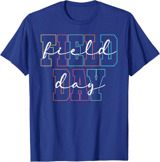 Happy Field Day Group Matching Teacher Boy Girl Kid T-Shirt - T-Shirt | Royal