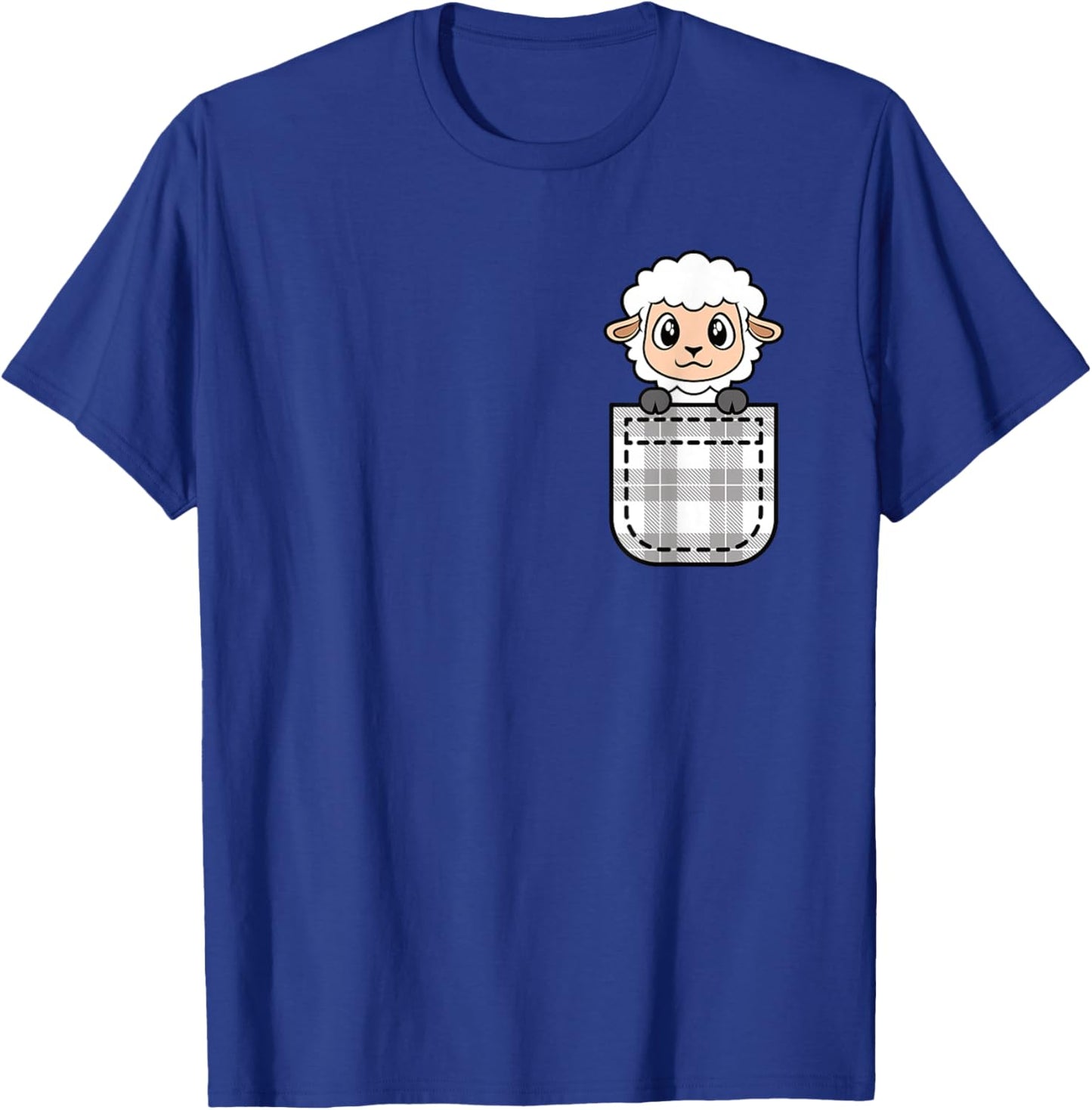 Funny Sheep Pocket Sheep Lover Men Women Kids T-Shirt - T-Shirt | Royal