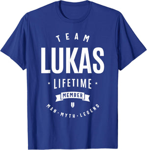 Team Lukas Lifetime Member Funny Name Lukas T-Shirt - T-Shirt | Royal