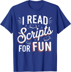 Theater Drama Teacher Scripts Funny Theatre T-Shirt - T-Shirt | Royal