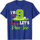 I'm 9 Let's Par- Birthday Golf Theme 9th Party T-Shirt - T-Shirt | Royal