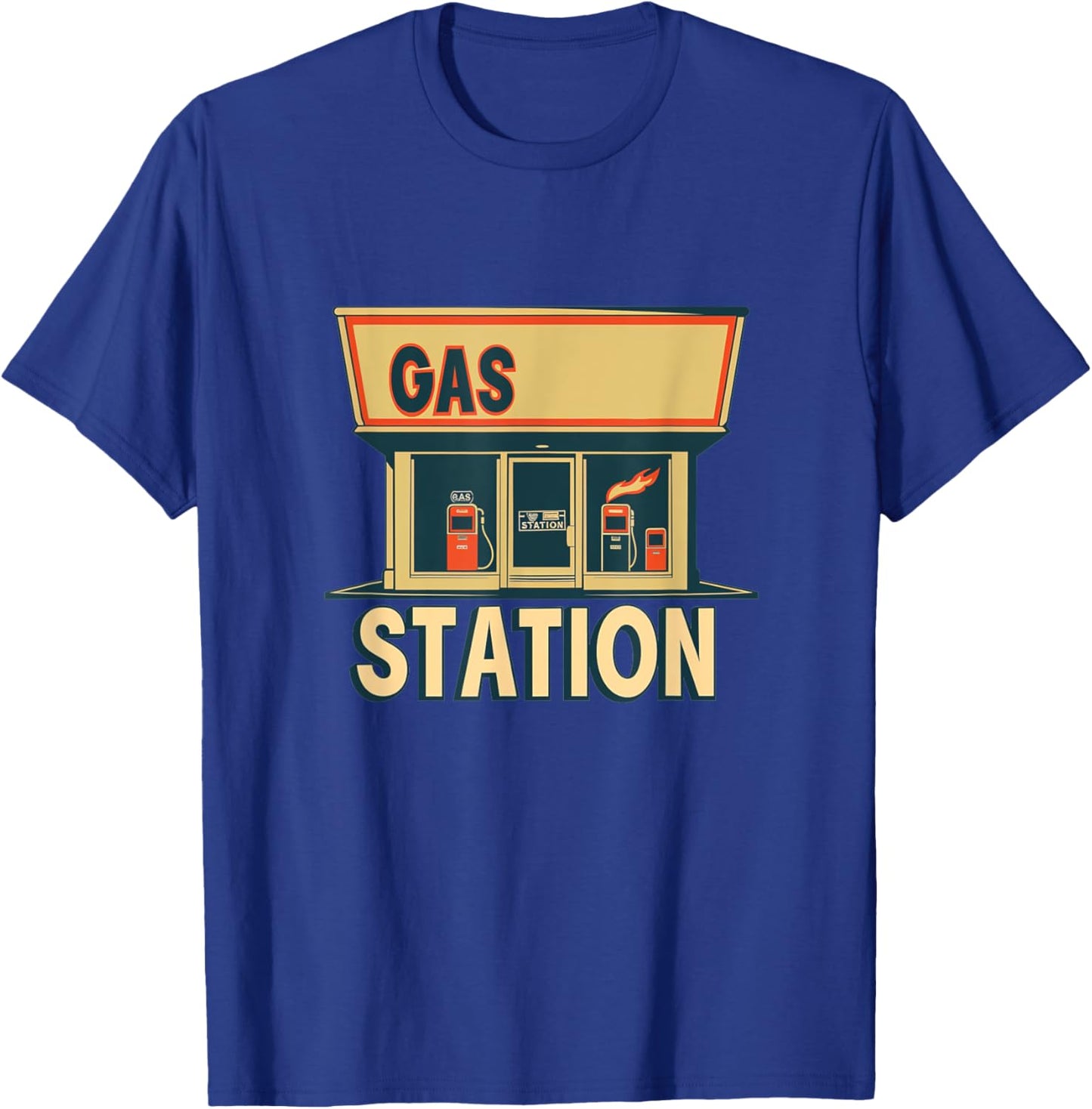 Cool Gas Station Outfit for Petrol Station and Gasoline Fans T-Shirt - T-Shirt | Royal