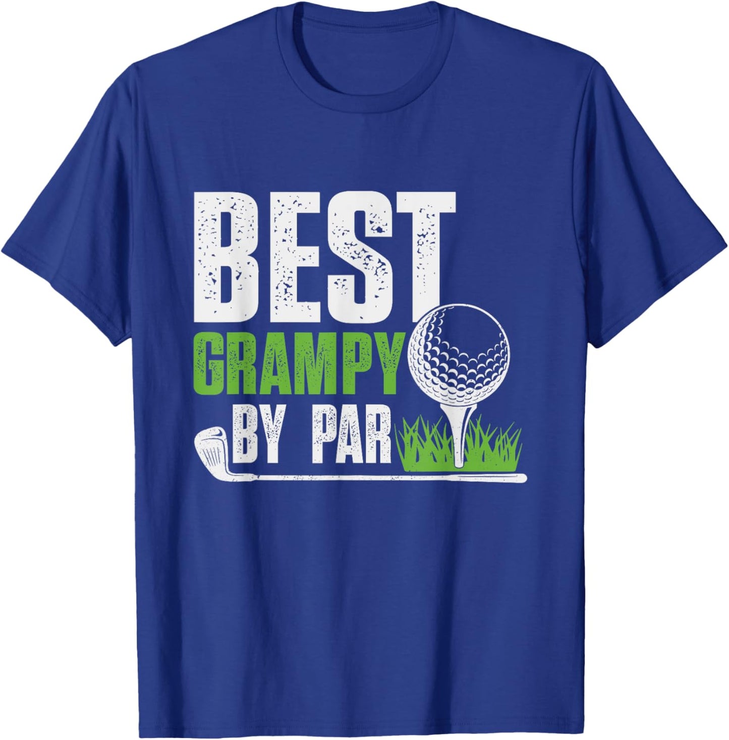 Vintage Best Grampy By Par Gifts For Fathers Day Golf Lover T-Shirt - T-Shirt | Royal