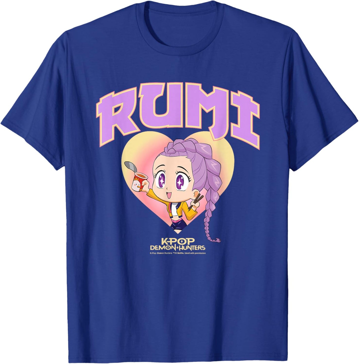 KPop Demon Hunters Rumi Collegic Offiziell lizenziert T-Shirt - T-Shirt | Royal