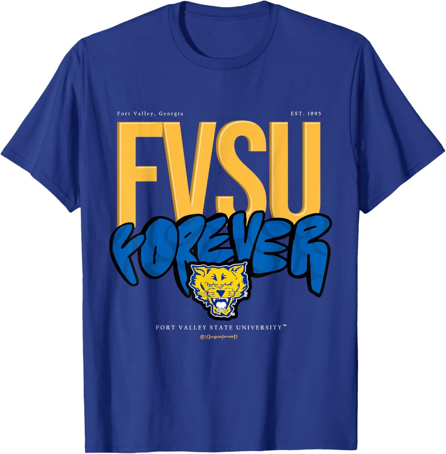 The Yard Essentials - Fort Valley State - FVSU Forever Blue T-Shirt - T-Shirt | Royal