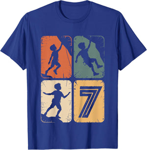 7. Geburtstag Junge Mädchen Klettern Bouldern Kletterer T-Shirt - T-Shirt | Royal