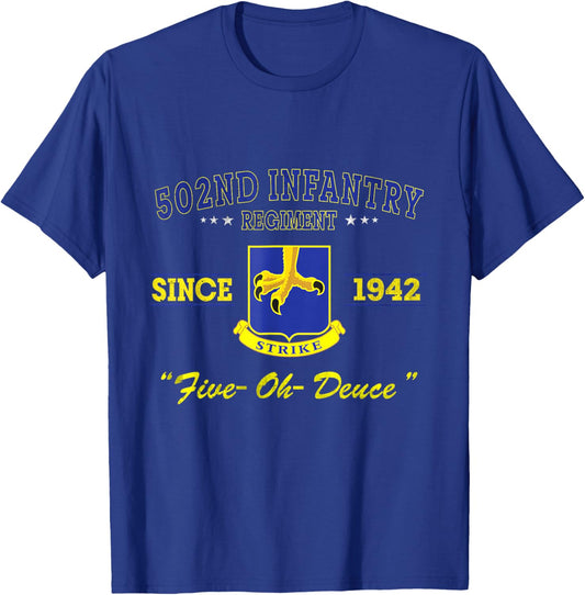 502nd Infantry Regiment Veteran Military Father Day T-Shirt - T-Shirt | Royal