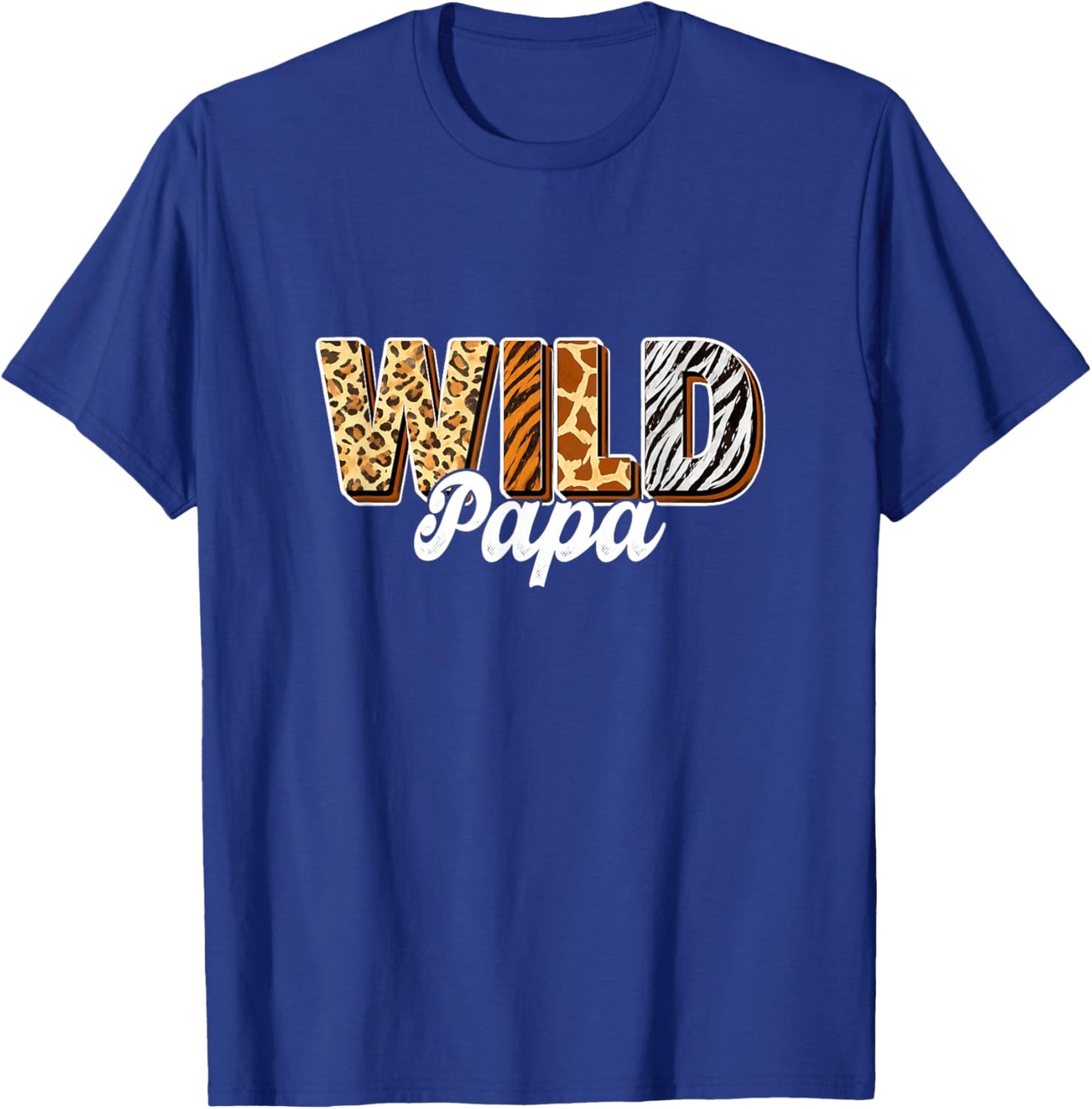 Papa Wild Cheetah Leopard Zebra Pattern Cute T-Shirt - T-Shirt | Royal