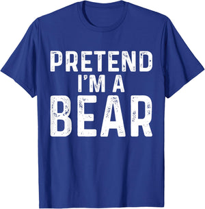 Pretend I'm A Bear Halloween Costume T-Shirt - T-Shirt | Royal