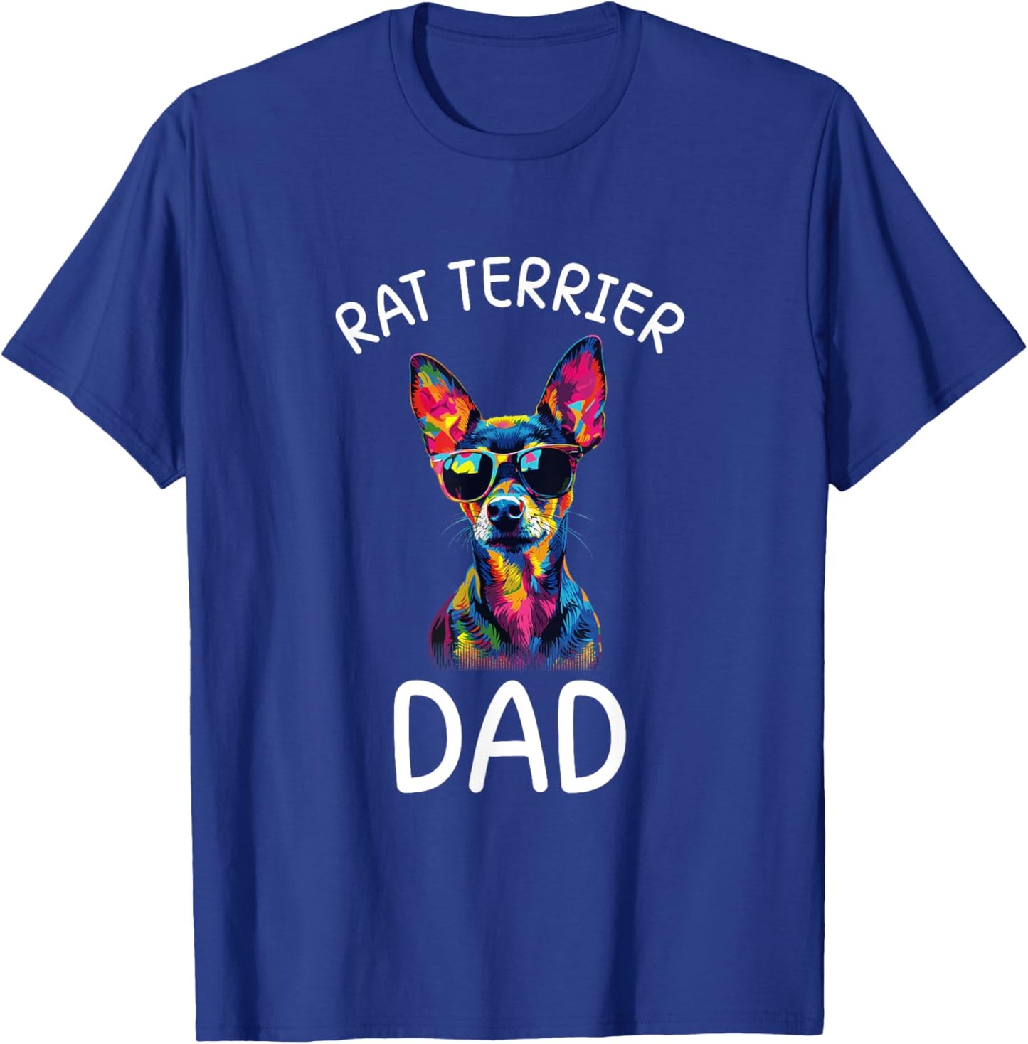 Rat Terrier Dad Pop Art Design Rat Terrier Lovers T-Shirt - T-Shirt | Royal