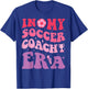 Groovy Retro In My Soccer Coach Era Design Soccer Coach T-Shirt - T-Shirt | Royal