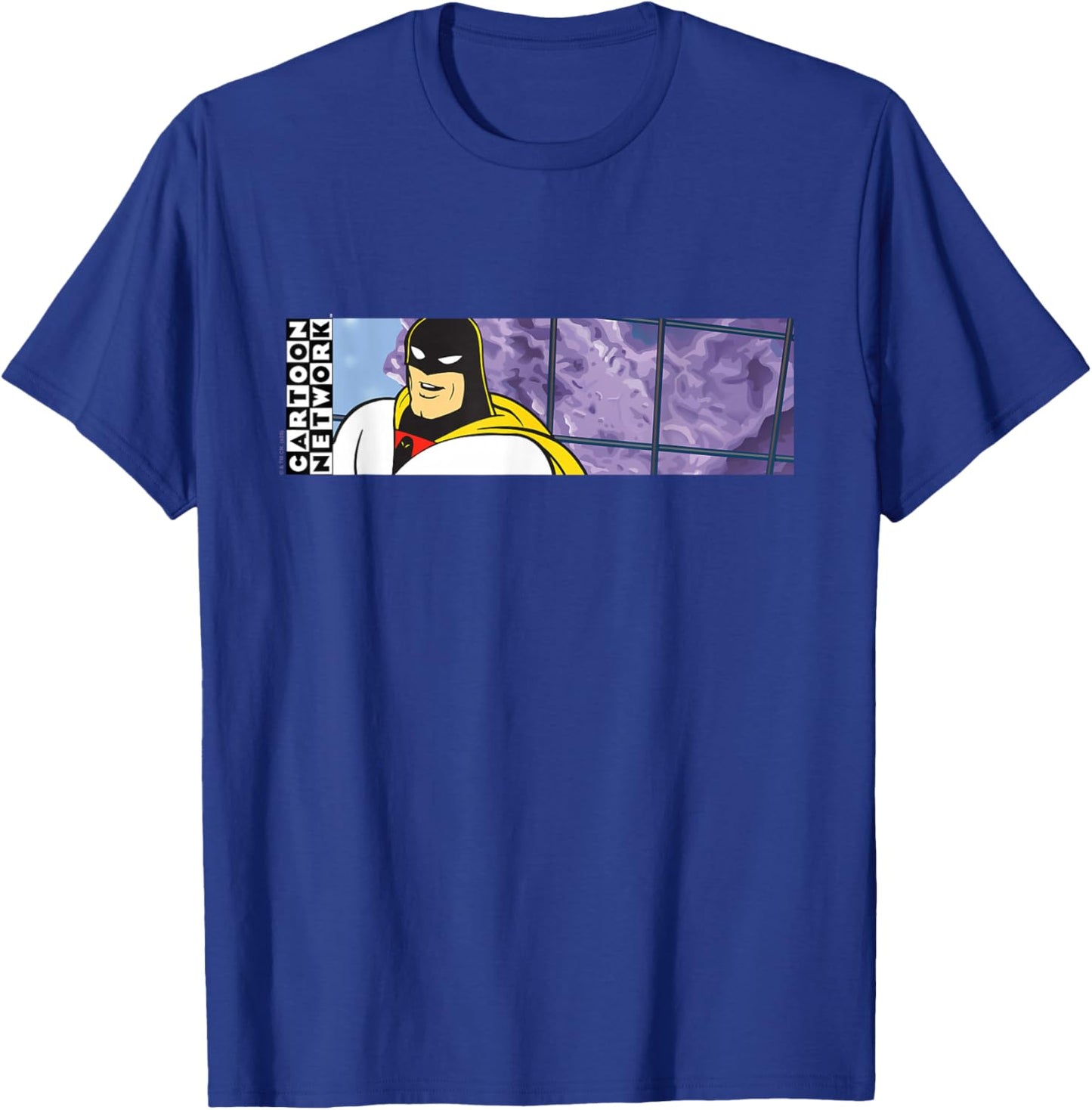 Space Ghost Panoramic Desk Scene Funny Cartoon Network T-Shirt - T-Shirt | Royal